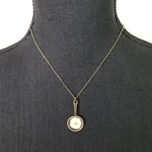 Whimsical Egg In A Pan Pendant Necklace